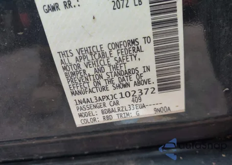 2018 Nissan Altima 2.5 Sl z USA, uszkodzony, nr VIN 1N4AL3APXJC102372